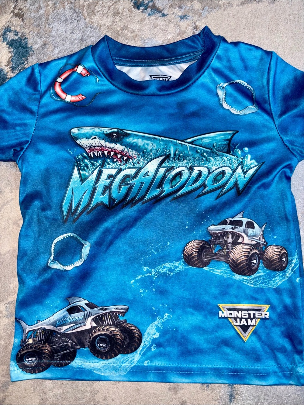 Monster Jam Megalodon Short Sleeve Tee - Blue